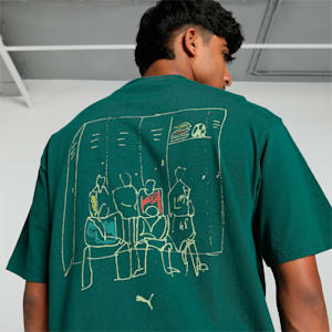GRAPHICS "Back-up Team" Men's Relaxed Fit Tee, Malachite, extralarge-IND